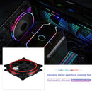 120mm PC Case Fan Halo Triple-Ring Chassis Cooling Fan for Desktop (Red) Newly