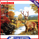 Deer by the Creek Oil Paint By Numbers DIY Handpainted Home Decoration Unframed