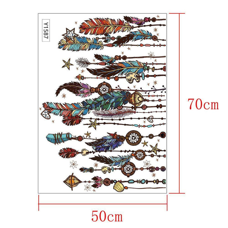 Removable Dream Catcher Feathers Wall Stickers Kids Bedroom Decor Decals