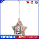 Wooden Star Pendant Christmas Tree LED Fairy Light Ornaments (Santa Claus)