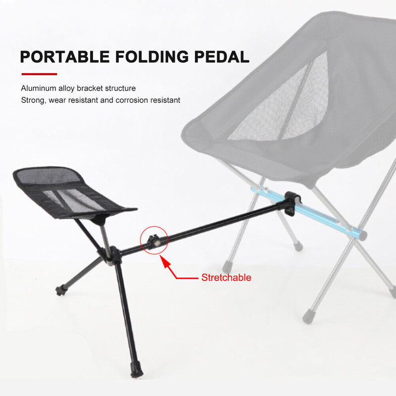 Outdoor Fishing Beach Footrest Portable Aluminum Leg Stool Folding Chair Newly