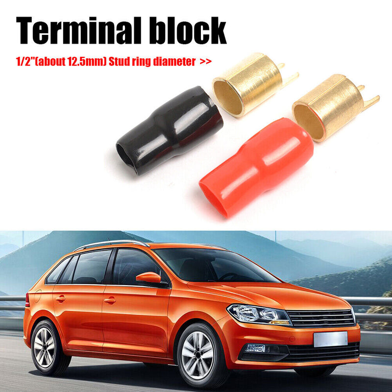 2pcs Car Speaker Electrical Wire Connectors Spade Crimp Terminal Kit with Sheath