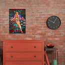 Hot Rod Lady Retro Metal Plate Tin Sign Plaque Poster for Bar Club Cafe (B)