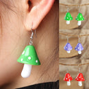 Cute Party Mushroom Earrings Mushroom Pendant Dangle Hook Earrings Statement
