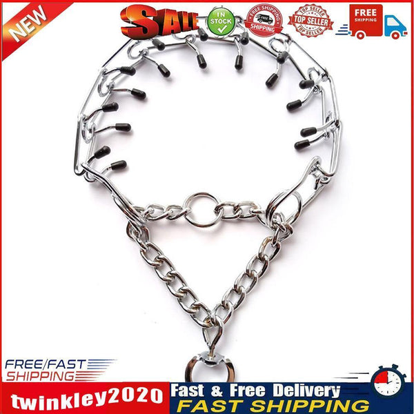 German Shepherd Dog Collar Rubber Tips Quick Release Carabiner Collar (M) Newly