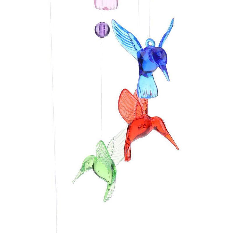 Creative Lucky Humming Bird Wind Bells Chimes Hanging Gifts Decor(Purple)