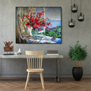 Painting By Numbers Kit DIY Flower Scenery Canvas Oil Wall Art Picture Orname