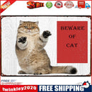 Beware of Cat Retro Metal Plate Tin Sign Plaque Poster for Bar Club Cafe