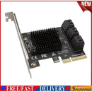 SATA PCIe Adapter 6 Ports SATA III to PCI Express 3.0 X4 Expansion Card