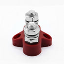 Bus Bar Terminal Block Heavy Duty Dual M8 Power Distribution Stud (Red)