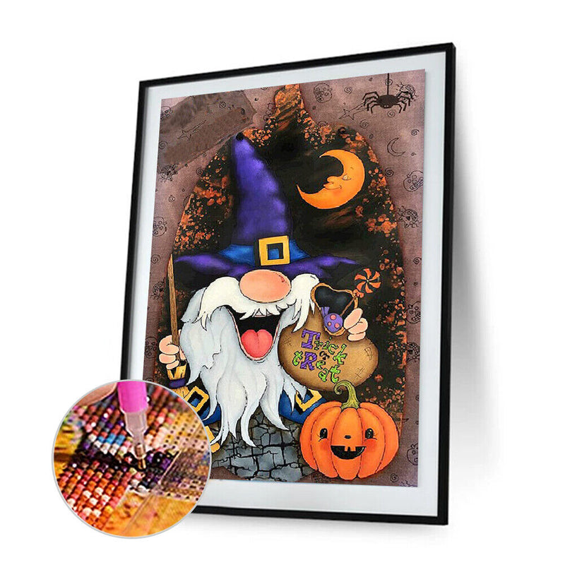 Diamond Painting Pumpkin Goblin Full Round Drill Picture of Rhinestone Drawing