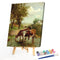 Oil Painting By Numbers Acrylic Watering Cows Digital Picture Handmade Art