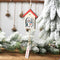 Creative Hollow-out Alpaca House Christmas Pendant Children Gifts (Red)