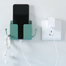 Adhesive Remote Control Mobile Phone Charging Plug Organizer Rack (Green) Newly