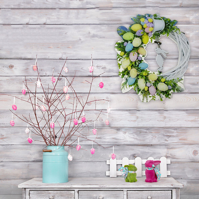 Easter Rabbit Wreath Door Acrylic Bunny Garland Home Decoration (D)