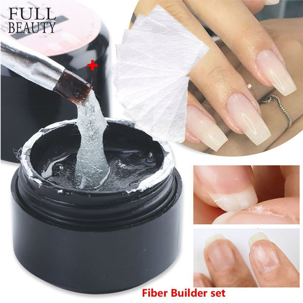 DIY Manicure Nail Extension Gel Fiberglass Gel Poly Builder Repair Broken Nails