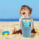 Silicone Beach Toys Digging Sand Tools Container Toys Storage Bucket (A)