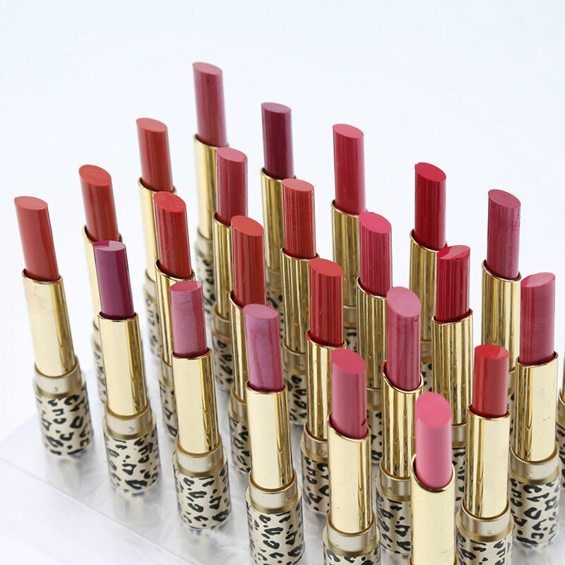 12 Colors Leopard Lipsticks Makeup-Lasting Lip Gloss Set Cosmetic Makeup V5K3
