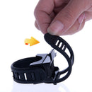 Clamp Bicycle Headlight Bracket Rubber Torch Lamp Holder 360 Degree Rotation