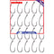 Fishing Hooks Kit, High Carbon Steel Carp Fish Hooks with Sharp Barbs, Set of 20