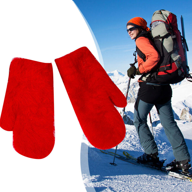 Korean Fashion Women Cartoon Full Finger Gloves Winter Warm Rabbit Wool Mitts