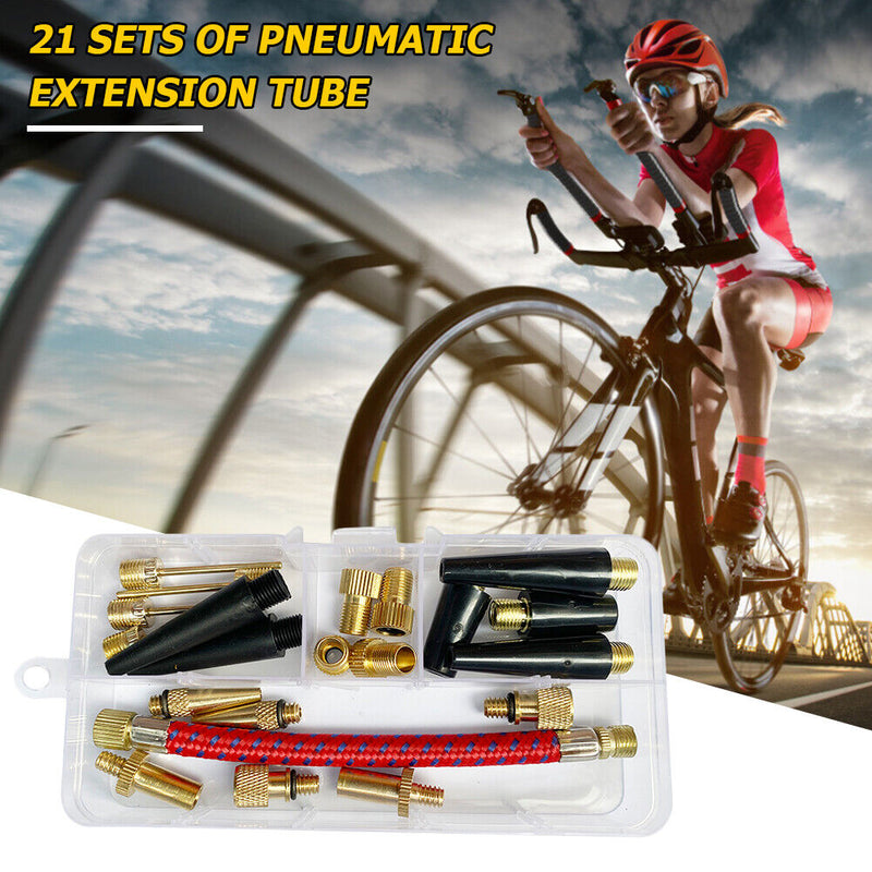 21pcs Bicycle Tire Inflatable Tube Air Pants Adapter Kits Bicycle Repair Tools