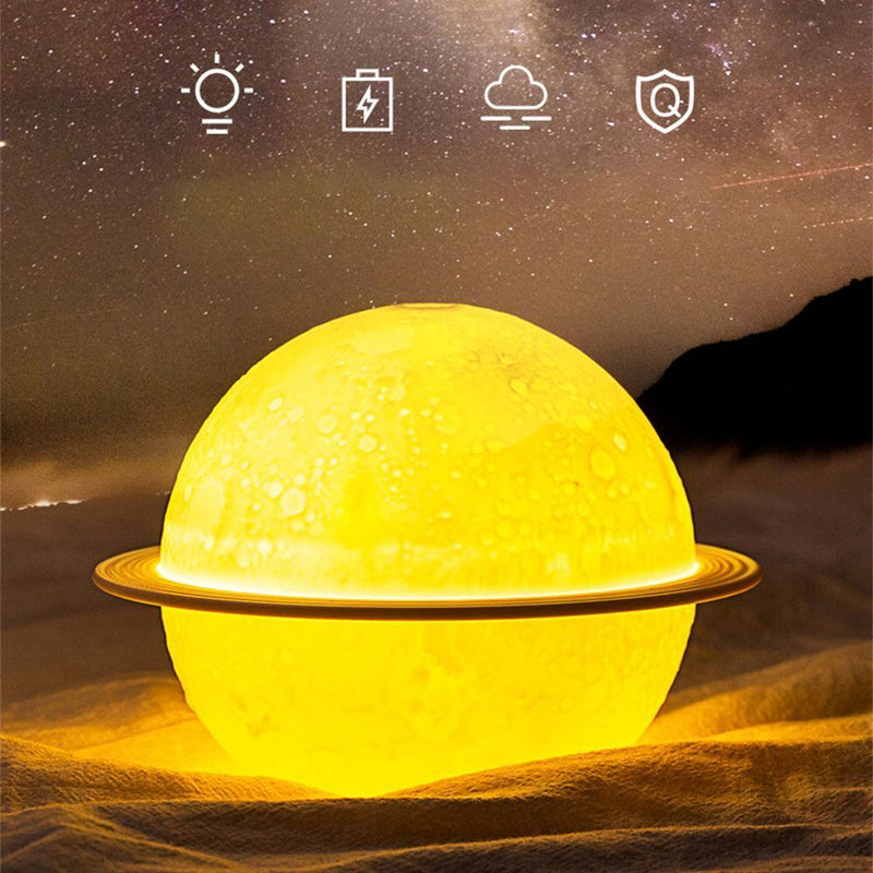 Desktop Decor Air Humidifier LED Night Light Moonlight 2 In 1 Air Purify