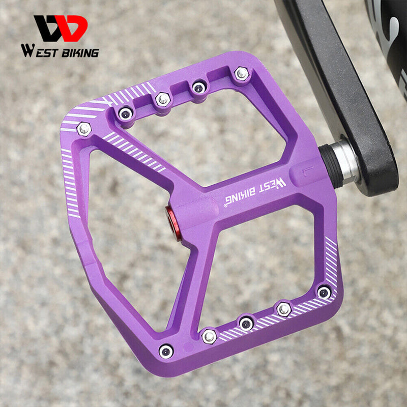 WEST BIKING Bicycle Pedals Widening Cycling Flat Platform Bike Parts Accessories