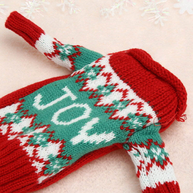 Festive Plush Snowmen Wine Bottle Cover Bag Banquet Christmas(JOY) Newly