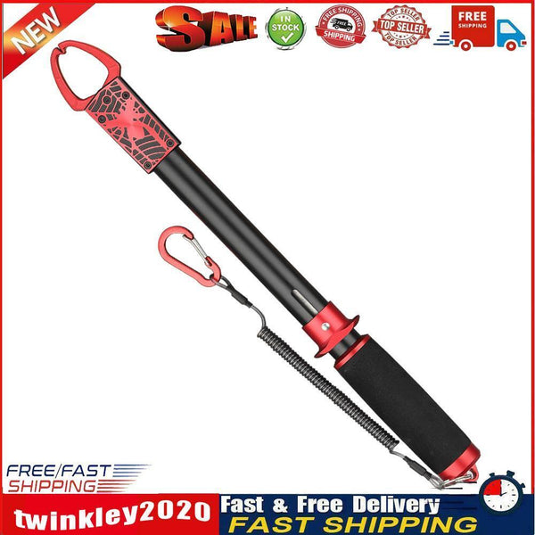 Fishing Gripper Fish Lip Grip Controller Handle Grab Fishing Tools (Red) Newly