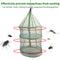Foldable Drying Net Green Rack Net Dryer with Zipper for Fish Fruit Vegetable
