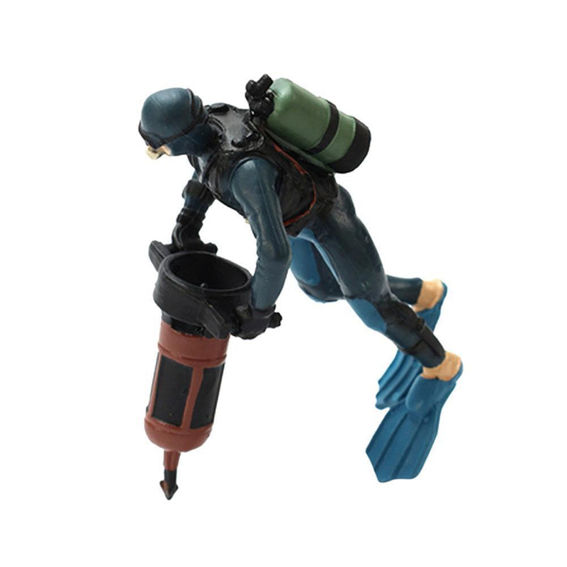 Diver Fish Tank Ornaments Aquarium Floating Landscape Decoration (Blue)