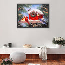 DIY Birds House Mosaic Full Round Diamond Drawing Handmade Rhinestone Craft