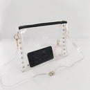 Korean PVC Waterproof Clear Handbag Women Small Zipper Travel Messenger Bag
