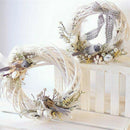 Vine Ring Christmas Rattan Ring Wreath Wicker Garland Hanging White Wreath