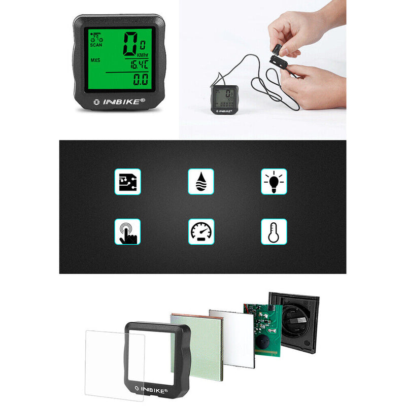 INBIK Cycling  Bicycle Computer Speedometer MTB Road Bike Wired Odometer Newly