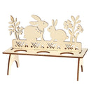 Wooden Easter Egg Shelves Egg Stand Rack Bunny Pattern Easter DIY Decor Newly