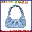 Elegant Pleated Handbag Women PU Leather Travel Totes Purse Fashion Shoulder Bag