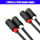 to Male Audio Cable 2RCA to 2RCA AV Cord For DVD HDTV Amplifier CD Soundbox