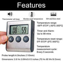 Remote Digital Cooking Food Meat Thermometer with Probe BBQ For Grill W0V8