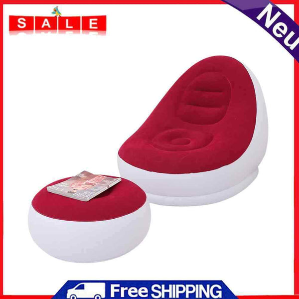 Inflatable Air Sofa Thickened Home Outdoor Beach Leisure Sleeping Bed with Pedal