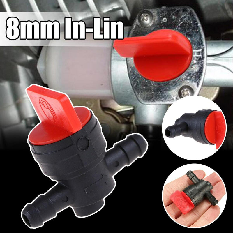 5X 8mm In-Line Petrol On-Off Fuel Tap Switch Petcock Valve - Motorcycle Bike: