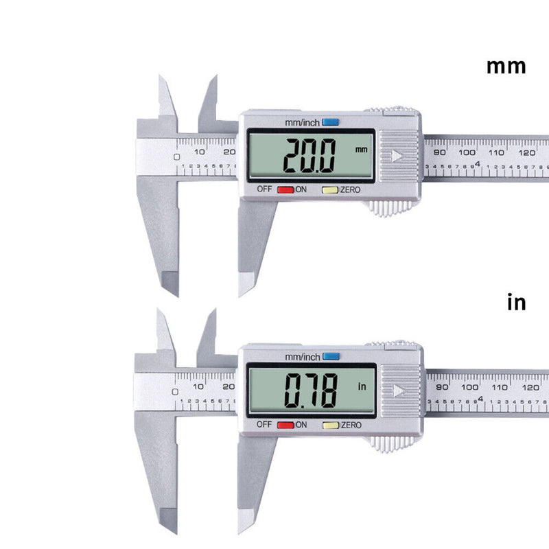 150mm LCD Digital Electronic Carbon Fiber Vernier Caliper Gauge Micrometer