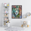 Handmade DIY Hand Painted Paint By Numbers Oil Canvas Pictures Lion Kit Art
