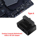 USB 3.0 19P 20P Header Adapter Plug Converter for Computer Motherboard (A)