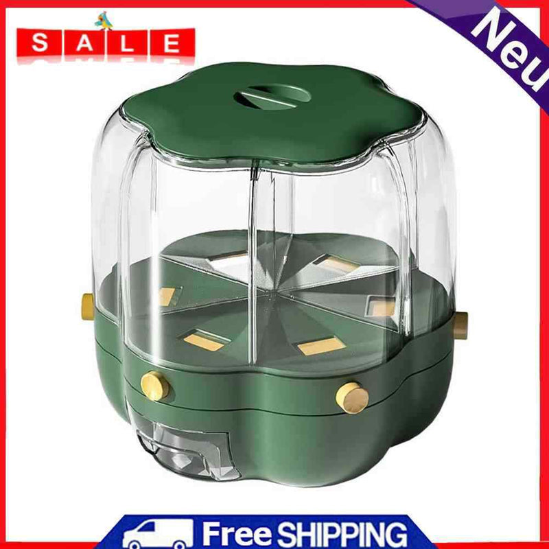 Household Grain Food Storage Container 360 Degrees Rotary Sealed Rice Bucket