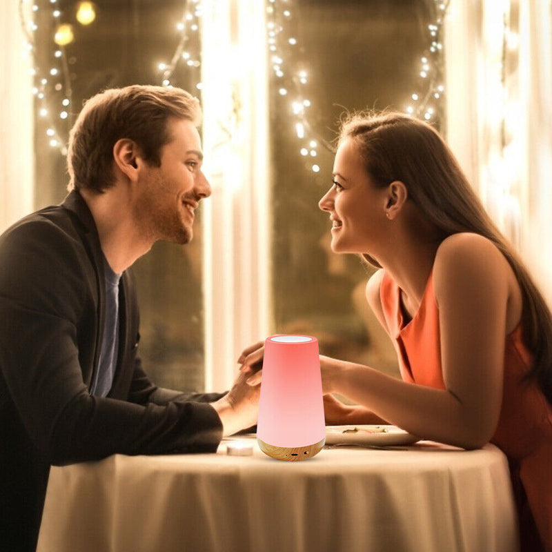 USB Rechargeable Touching Control Bedside Light Dimmable Table Night Lamp Newly