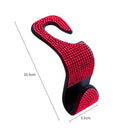 Bling Car Seat Hanger Universal Car Back Seat Organizer Hanger (Red)