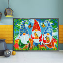 5D DIY Full Round Drill Diamond Painting Gnomes Luminous Art Mosaic Kit 40x30cm