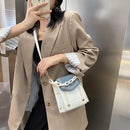 Fashion Hit Color PU Messenger Bag Women Acrylic Chain Totes Lady Shoulder Pouch